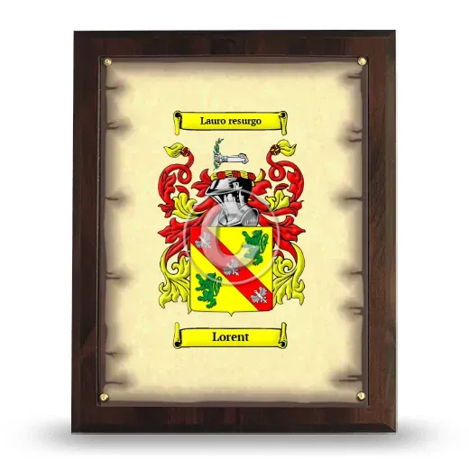 Lorent Coat of Arms Plaque