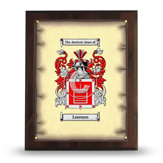 Lorenzo Coat of Arms Plaque