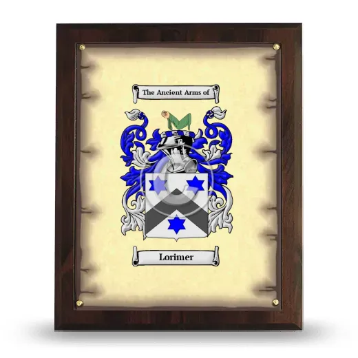 Lorimer Coat of Arms Plaque