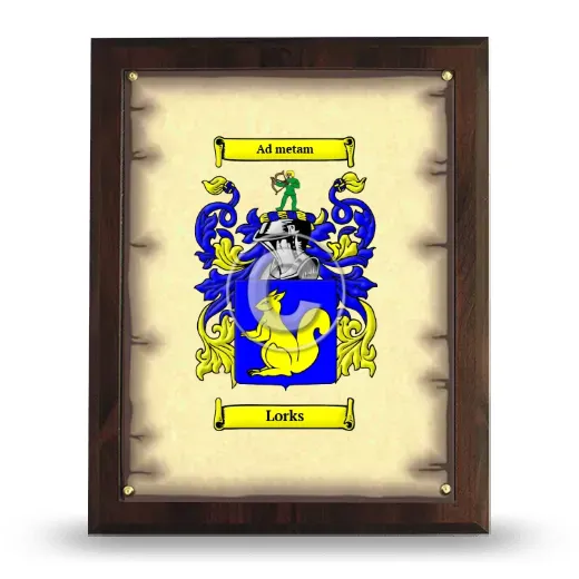 Lorks Coat of Arms Plaque