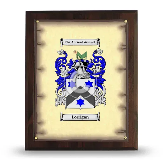 Lorrigan Coat of Arms Plaque