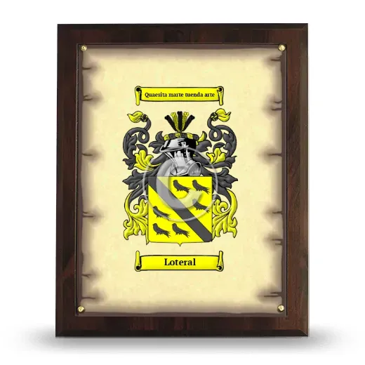 Loteral Coat of Arms Plaque