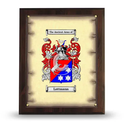 Lottmann Coat of Arms Plaque