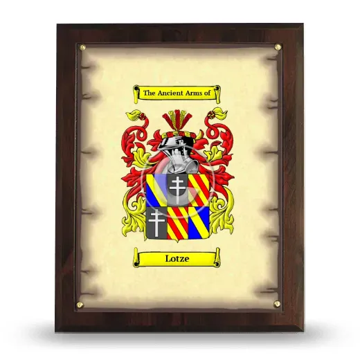 Lotze Coat of Arms Plaque