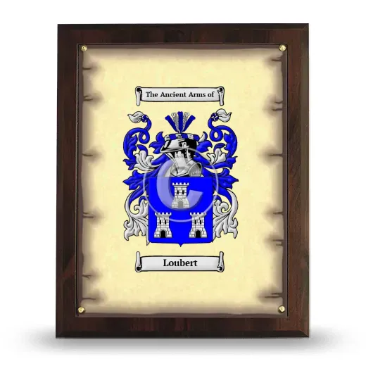 Loubert Coat of Arms Plaque
