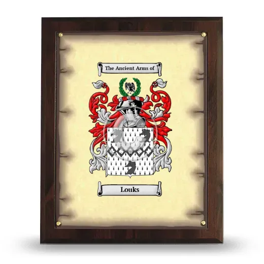 Louks Coat of Arms Plaque