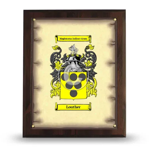 Louther Coat of Arms Plaque