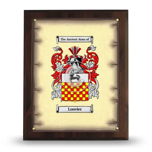 Louvier Coat of Arms Plaque