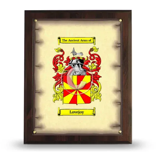 Lovejoy Coat of Arms Plaque