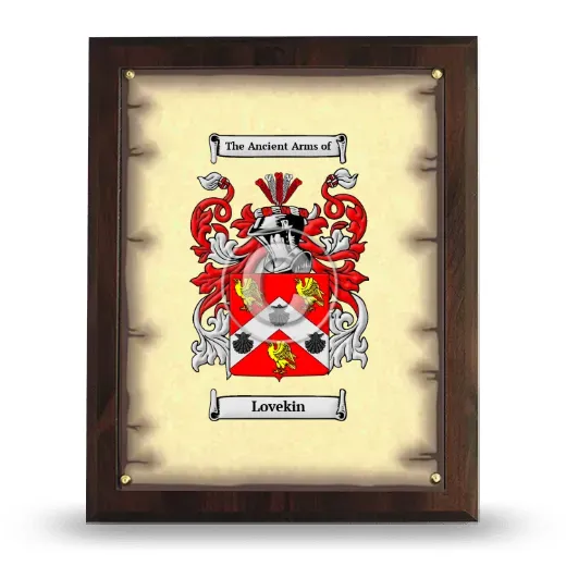 Lovekin Coat of Arms Plaque