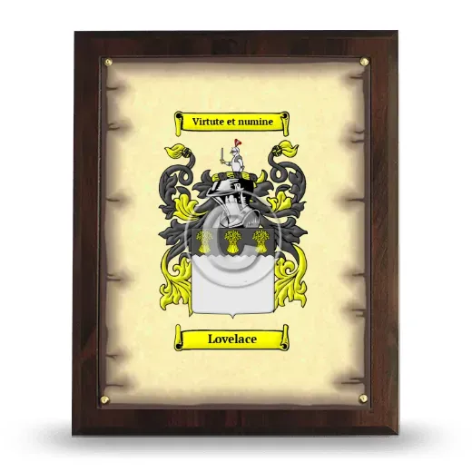 Lovelace Coat of Arms Plaque