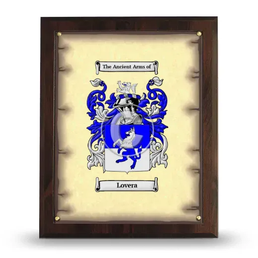 Lovera Coat of Arms Plaque