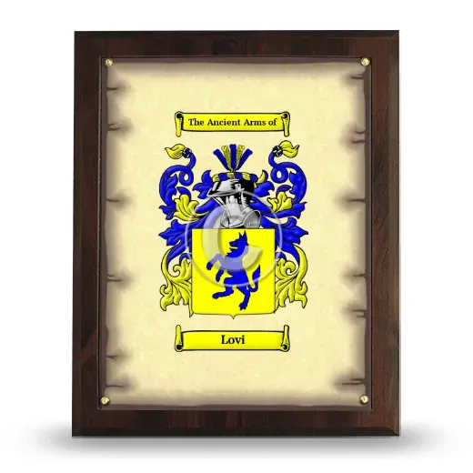 Lovi Coat of Arms Plaque
