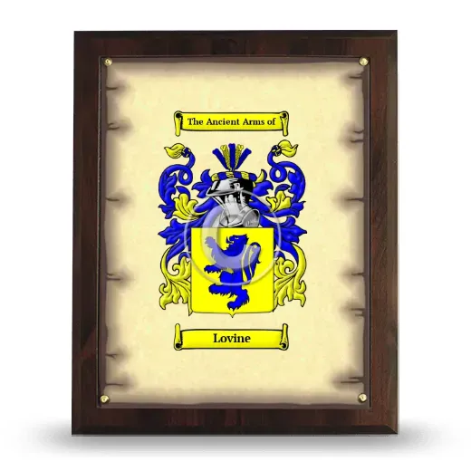 Lovine Coat of Arms Plaque