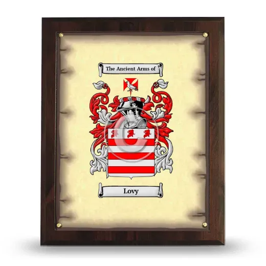 Lovy Coat of Arms Plaque