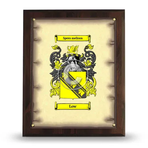 Low Coat of Arms Plaque