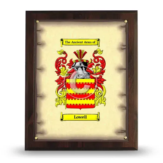 Lowell Coat of Arms Plaque