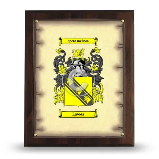 Lowes Coat of Arms Plaque