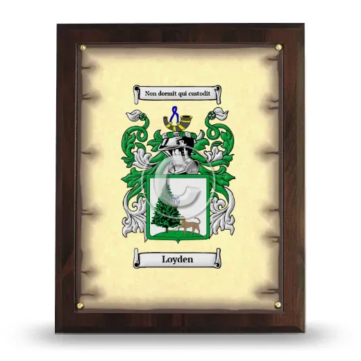 Loyden Coat of Arms Plaque