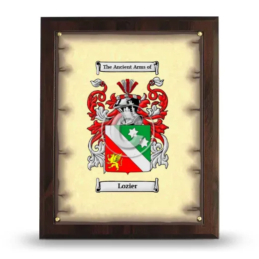 Lozier Coat of Arms Plaque