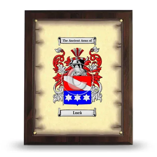 Lucà Coat of Arms Plaque