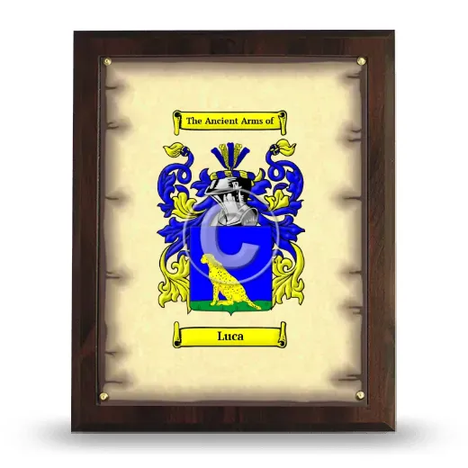 Luca Coat of Arms Plaque
