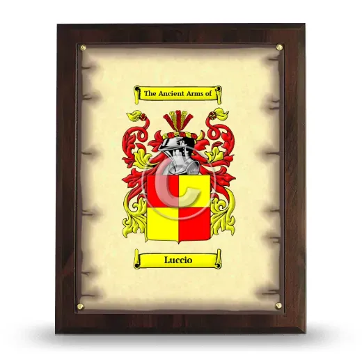 Luccio Coat of Arms Plaque