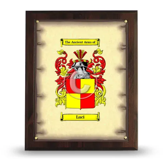 Luci Coat of Arms Plaque