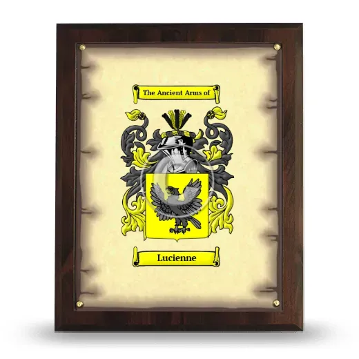 Lucienne Coat of Arms Plaque