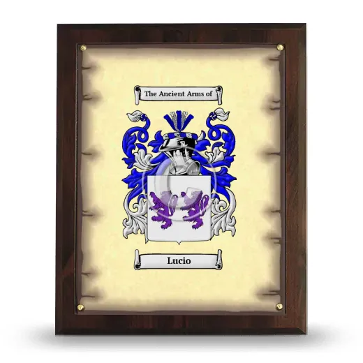 Lucio Coat of Arms Plaque