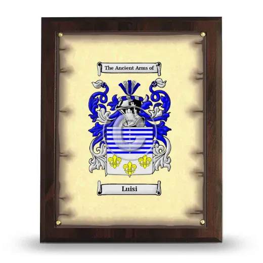 Luisi Coat of Arms Plaque