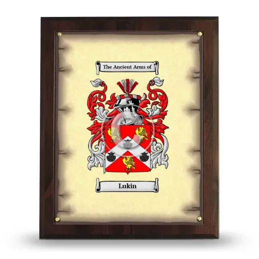 Lukin Coat of Arms Plaque