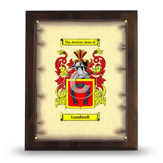 Lundwall Coat of Arms Plaque
