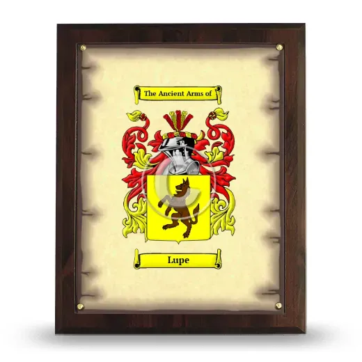 Lupe Coat of Arms Plaque