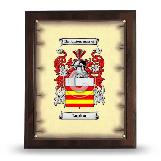 Lupino Coat of Arms Plaque