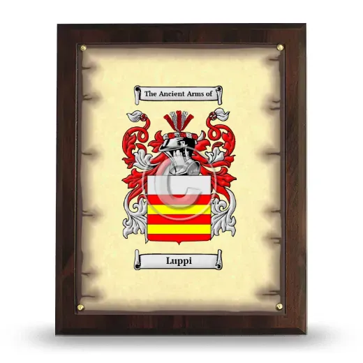 Luppi Coat of Arms Plaque