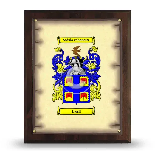 Lyall Coat of Arms Plaque