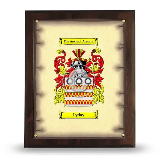 Lyday Coat of Arms Plaque