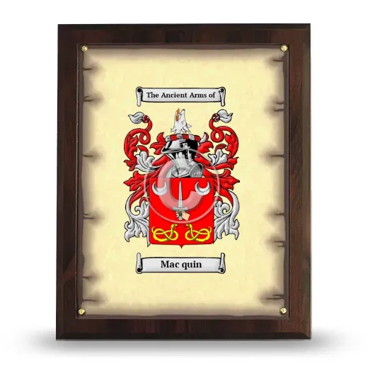 Mac quin Coat of Arms Plaque