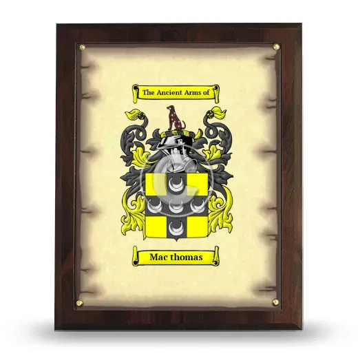 Mac thomas Coat of Arms Plaque