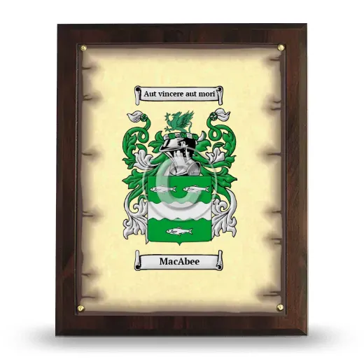MacAbee Coat of Arms Plaque