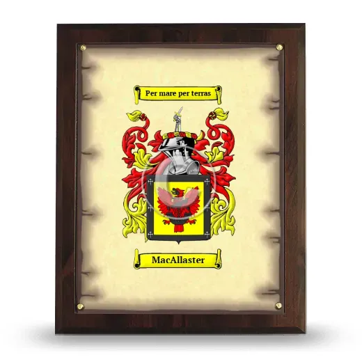 MacAllaster Coat of Arms Plaque
