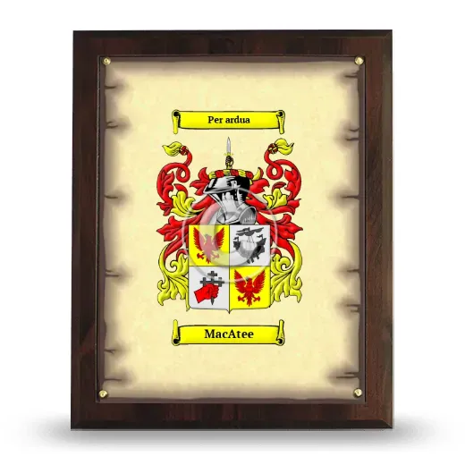 MacAtee Coat of Arms Plaque