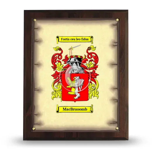 MacBruoomb Coat of Arms Plaque