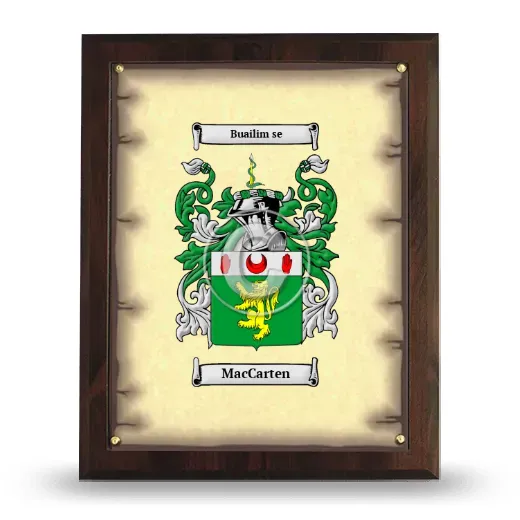 MacCarten Coat of Arms Plaque