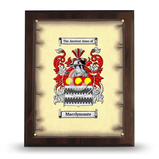Macclymonte Coat of Arms Plaque