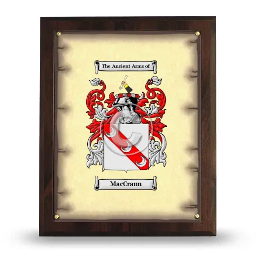 MacCrann Coat of Arms Plaque