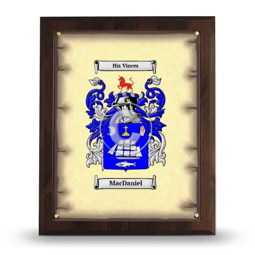 MacDaniel Coat of Arms Plaque