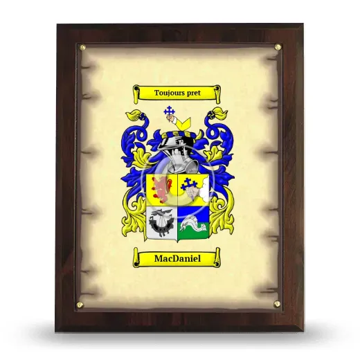 MacDaniel Coat of Arms Plaque