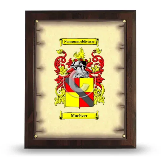 MacEver Coat of Arms Plaque